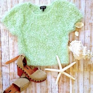 Topshop Fuzzy Crop Sweater